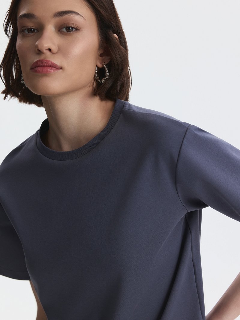 Однотонная футболка из 100% хлопка 