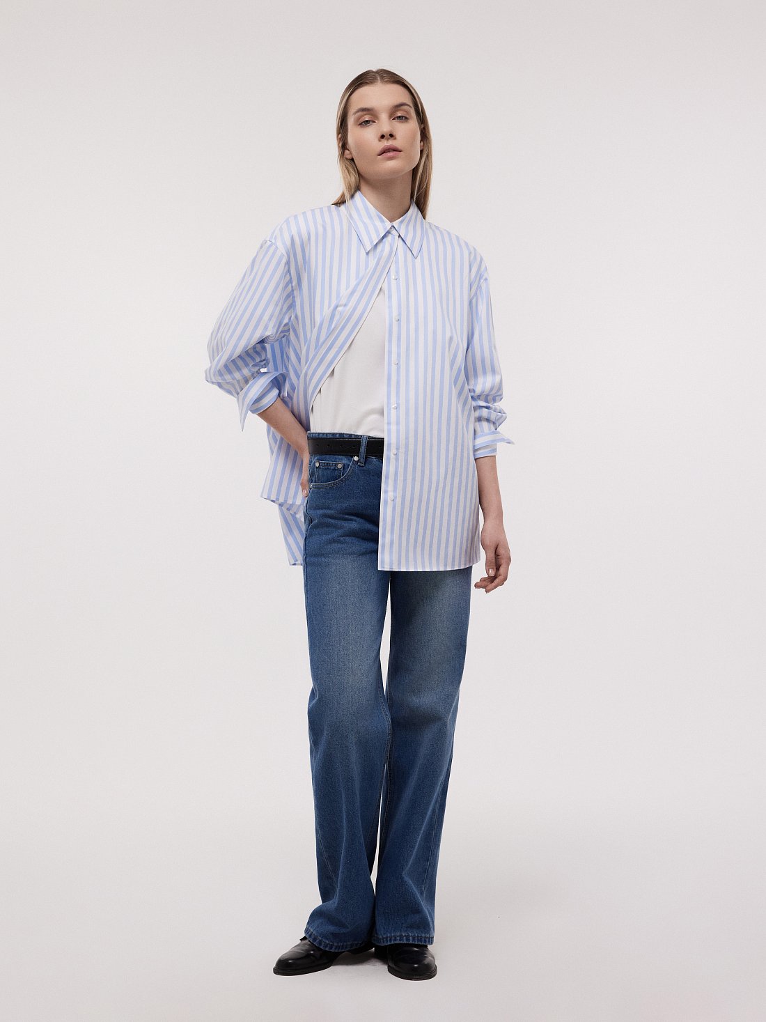 Рубашка в широкую полоску: фото №1