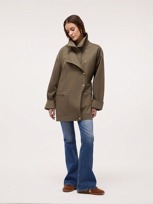 Плащ оверсайз из хлопка: фото №2