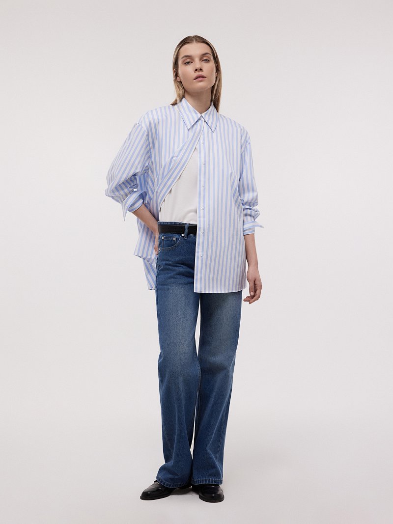 Рубашка в широкую полоску