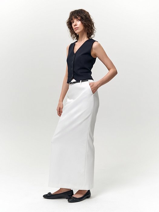 Юбка-макси из костюмной ткани: фото №2