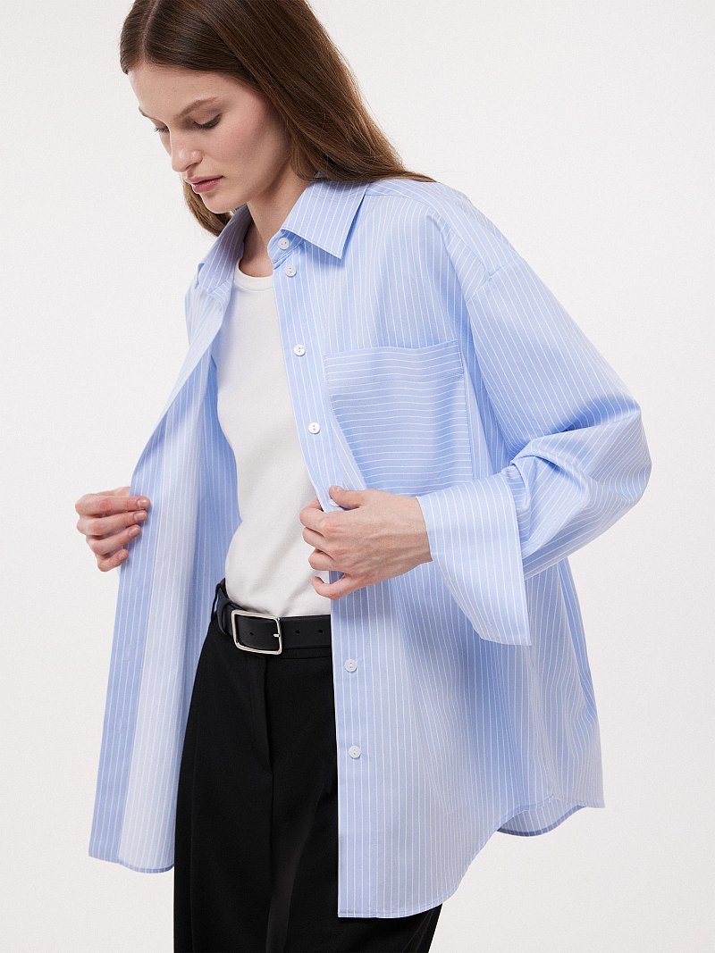 Рубашка из хлопка в полоску