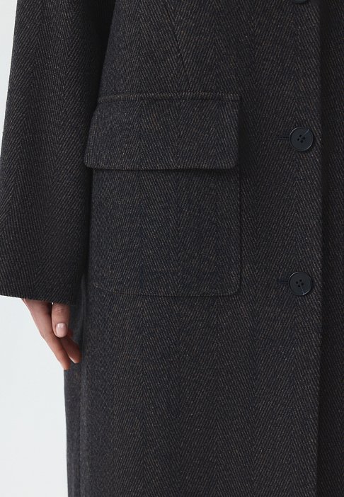 Свободное пальто «в елочку»: фото №5