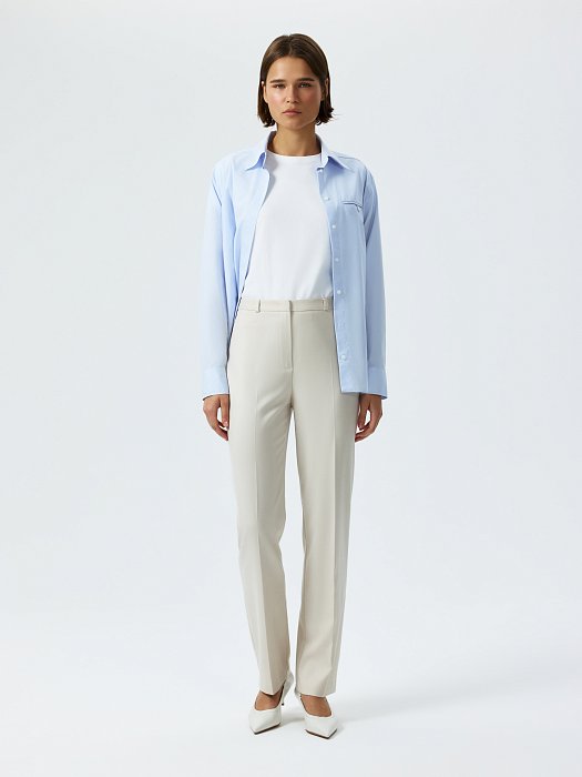 Зауженные брюки со стрелками: фото №2