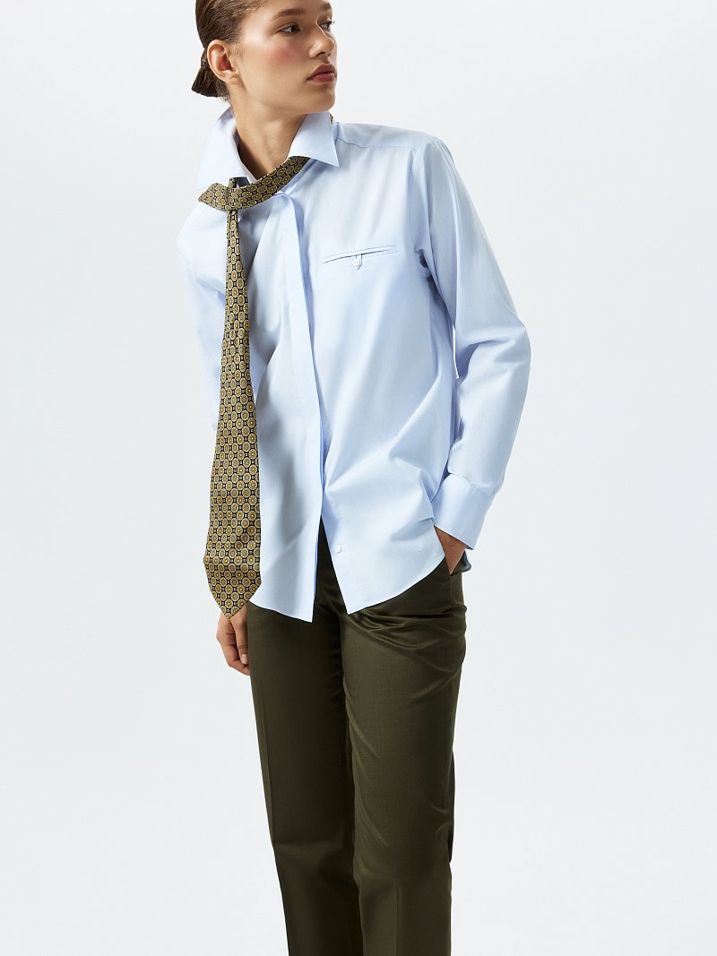 Зауженные брюки из хлопка