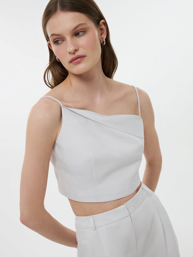 Кроп-топ из смесового льна