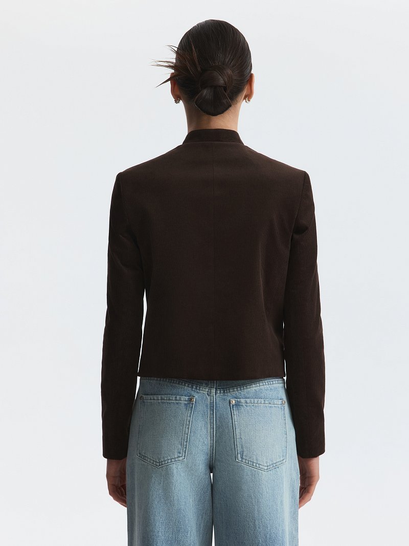 Вельветовый жакет со стойкой (Р158)