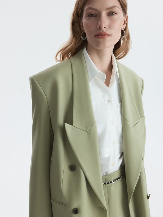 Двубортный жакет из вискозы (Р158): фото №2