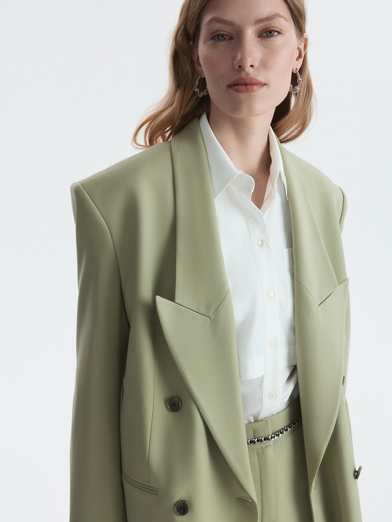 Двубортный жакет из вискозы (Р158)