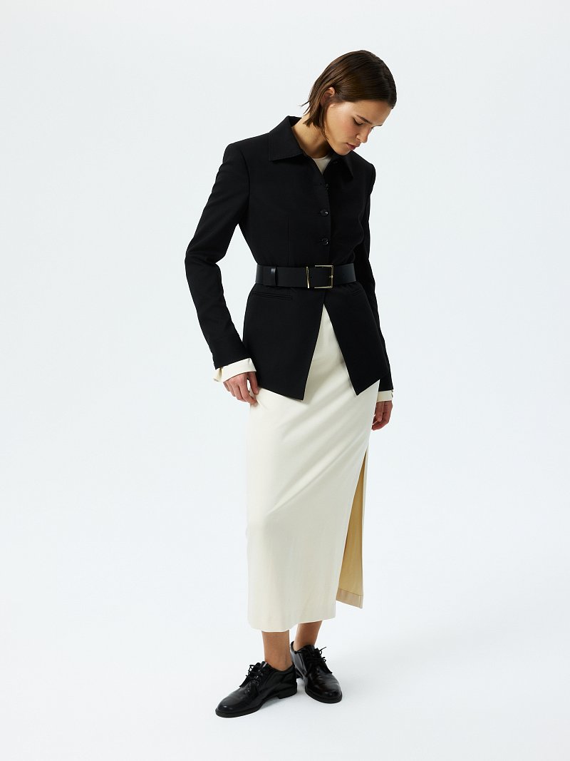 Жакет с отложным воротником