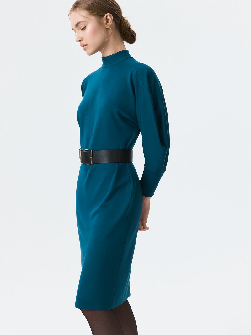 Платье с объемными рукавами 3/4 (Р158)