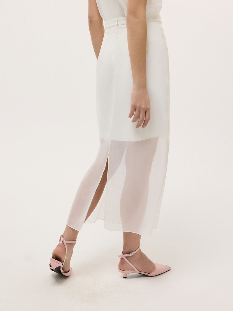 Юбка-миди из органзы