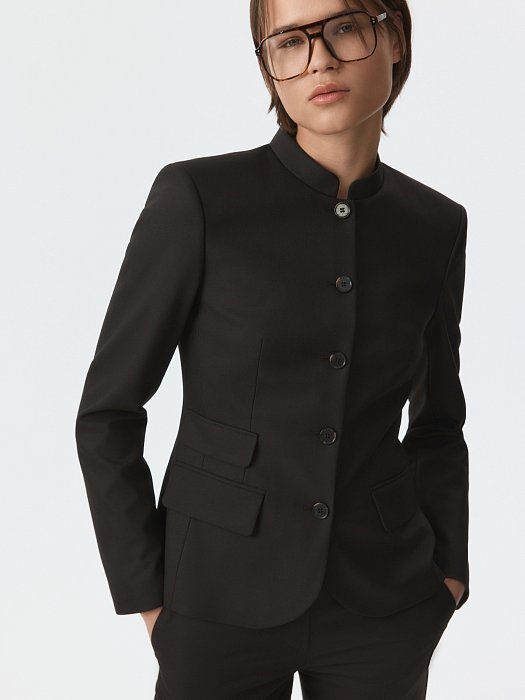 Приталенный жакет со стойкой: фото №5
