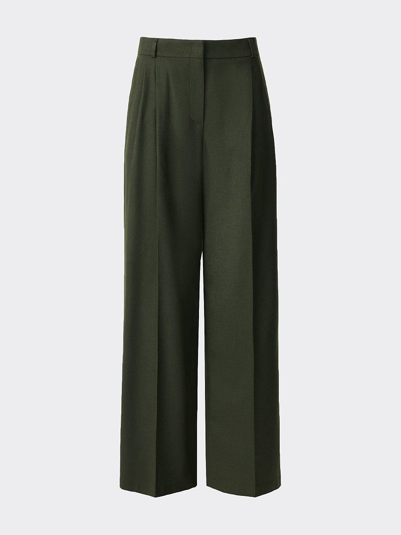 Широкие брюки из фланели