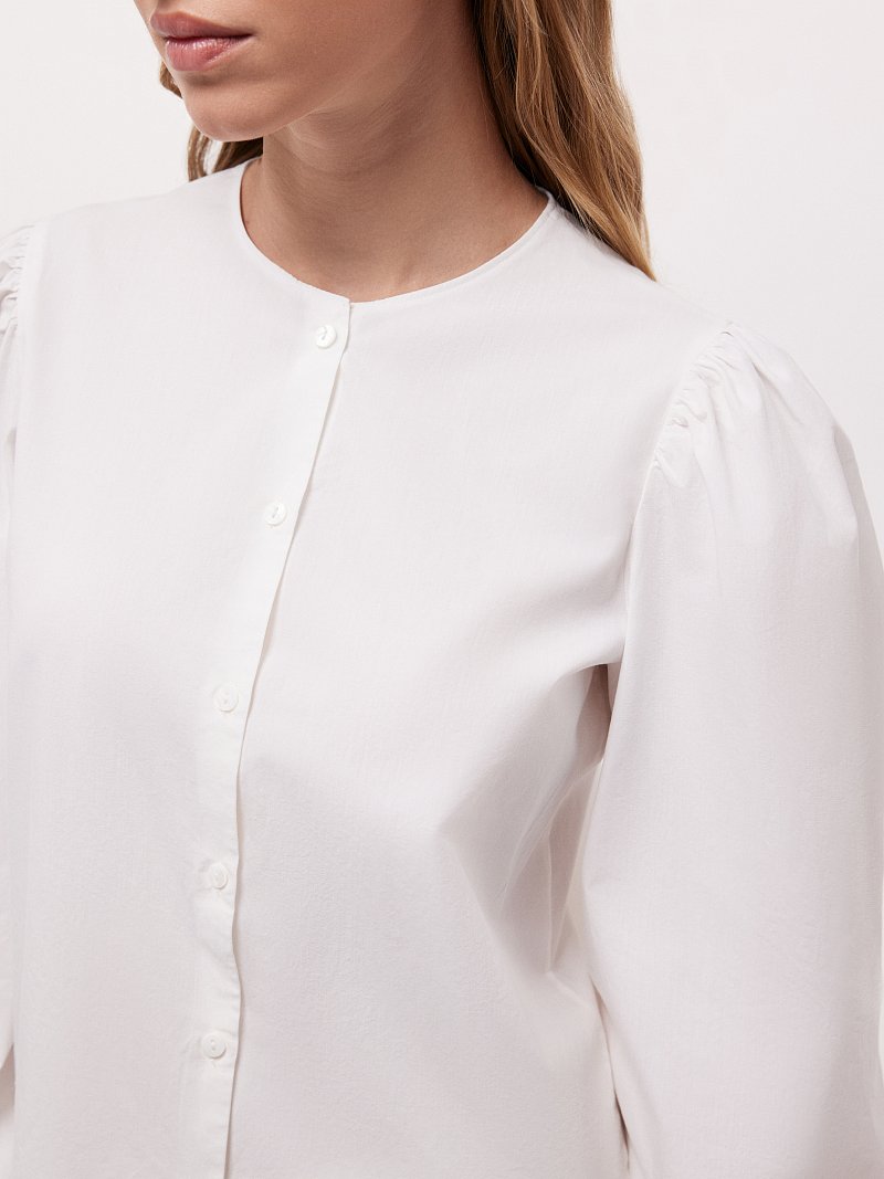 Блуза со съемным воротником