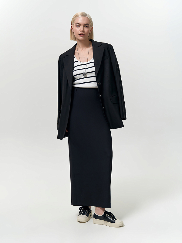 Юбка-макси из костюмной ткани