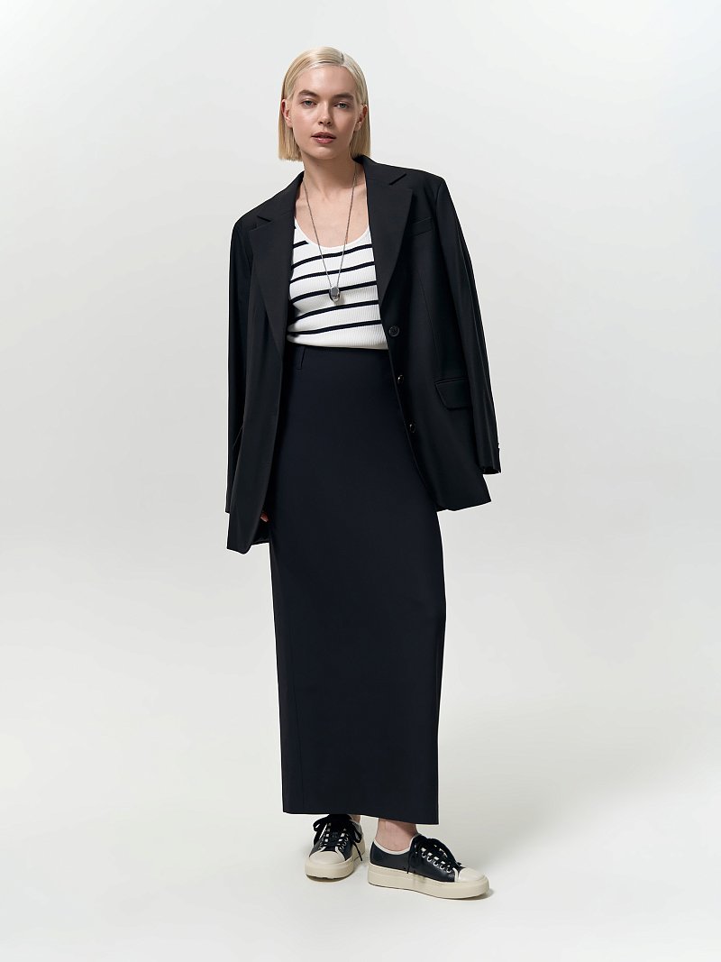 Юбка-макси из костюмной ткани