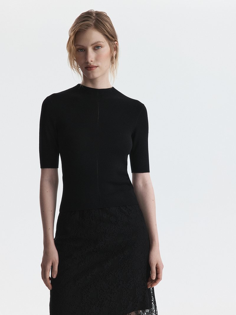 Джемпер с шерстью и шелком