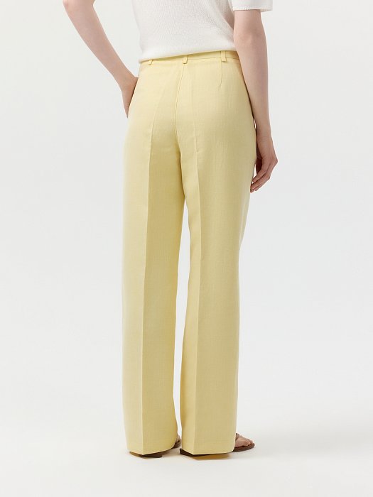 Классические брюки из хлопка и льна: фото №5