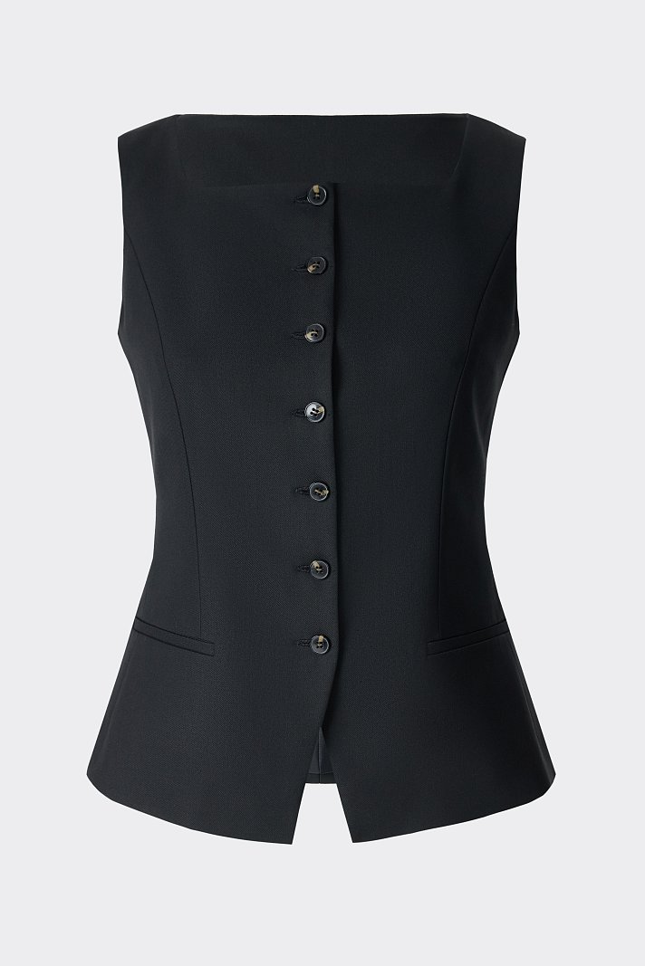 Костюмный жилет с квадратным вырезом