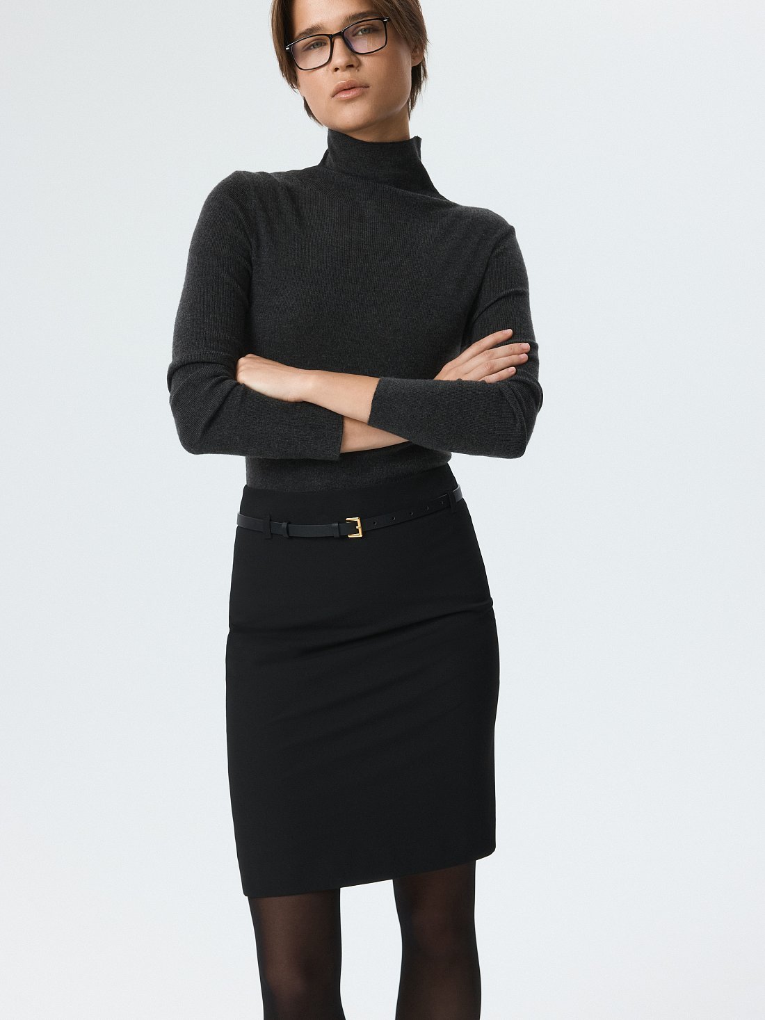 Прямая юбка-миди: фото №1