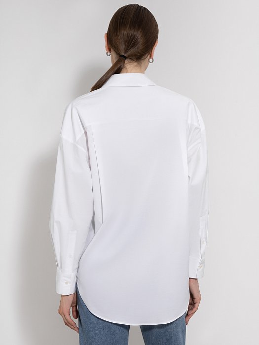 Свободная рубашка из хлопка: фото №5