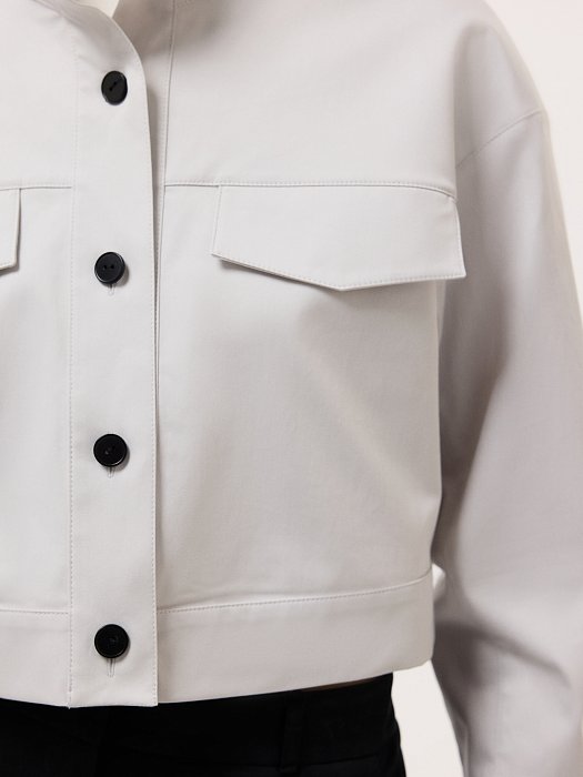 Укороченный жакет из хлопка: фото №3