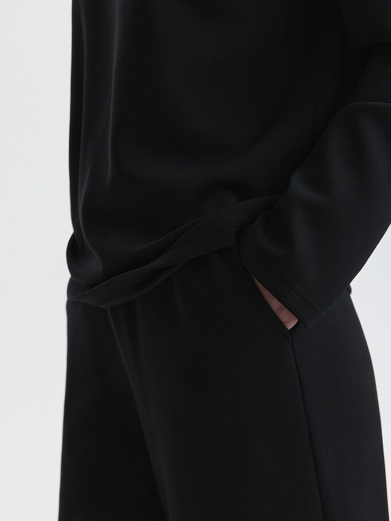 Трикотажные брюки на кулиске