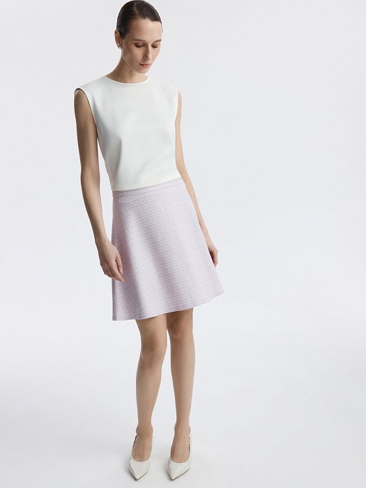 Расклешенная юбка из твида: фото №6