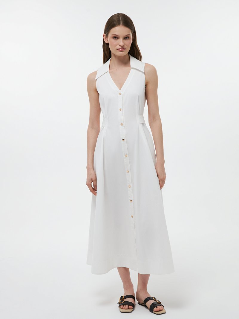 Хлопковое платье без рукавов