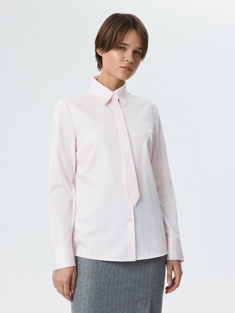 Рубашка со съемным галстуком