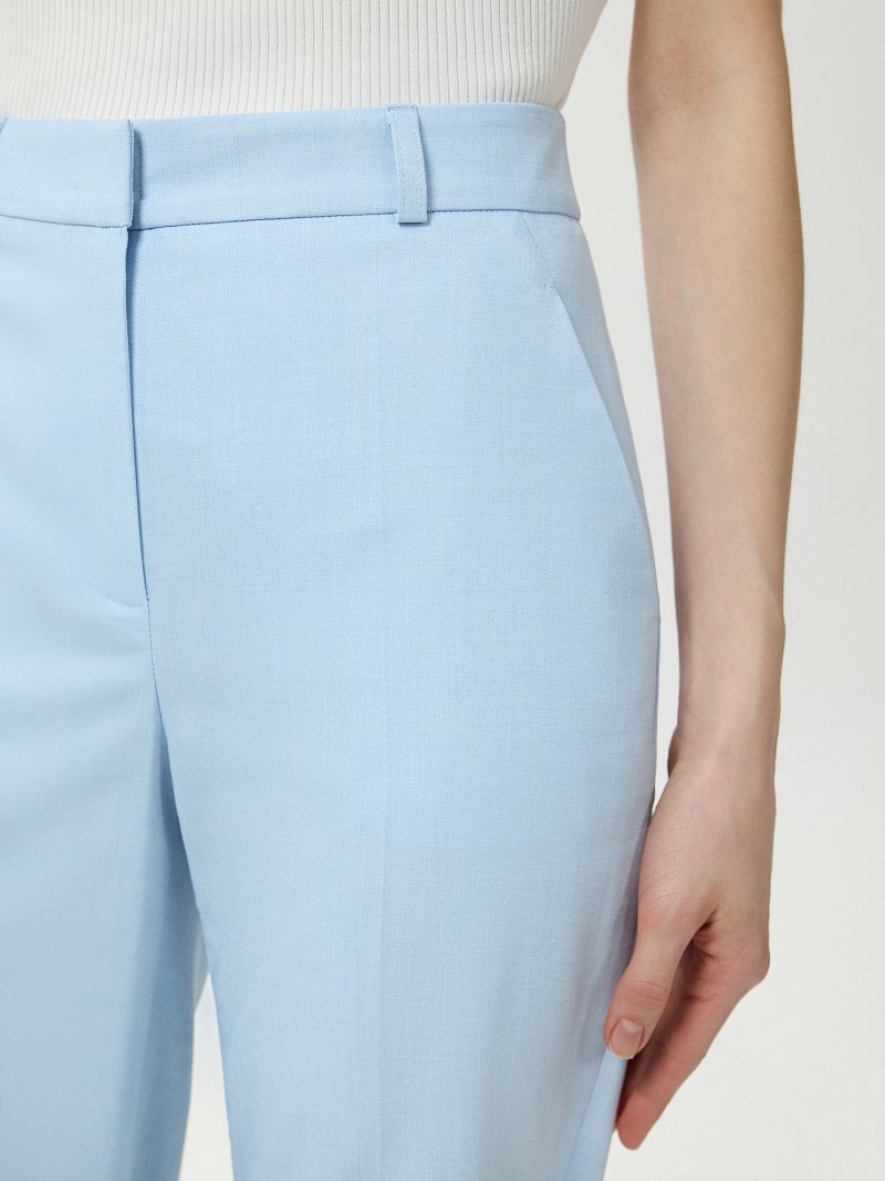 Расклешенные брюки с хлопком