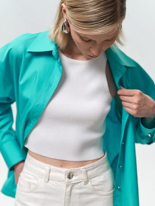 Рубашка с асимметричным низом: фото №7