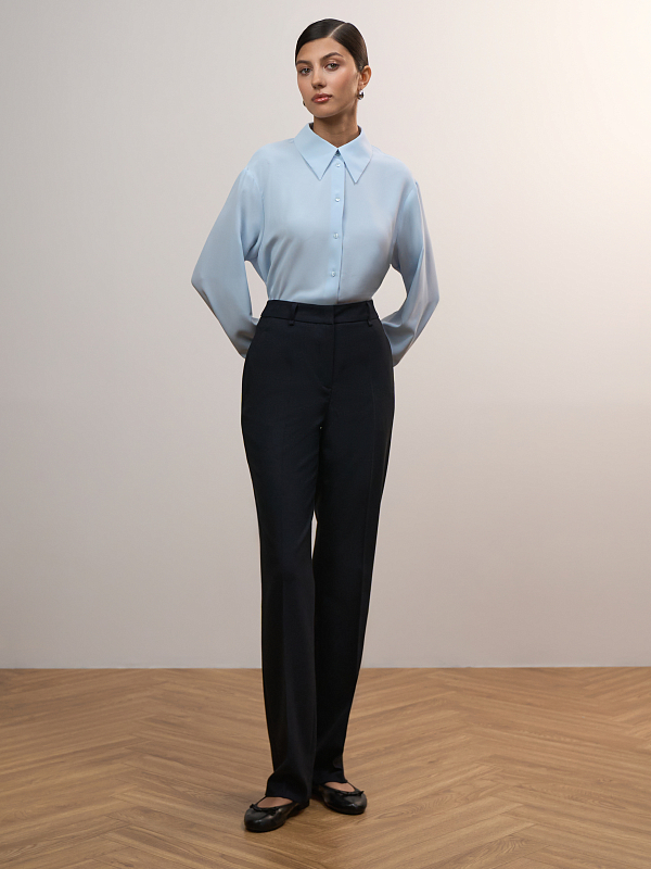 Брюки облегающего кроя со стрелками