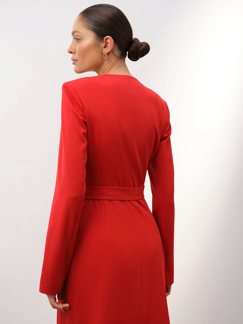 Платье-мини с поясом