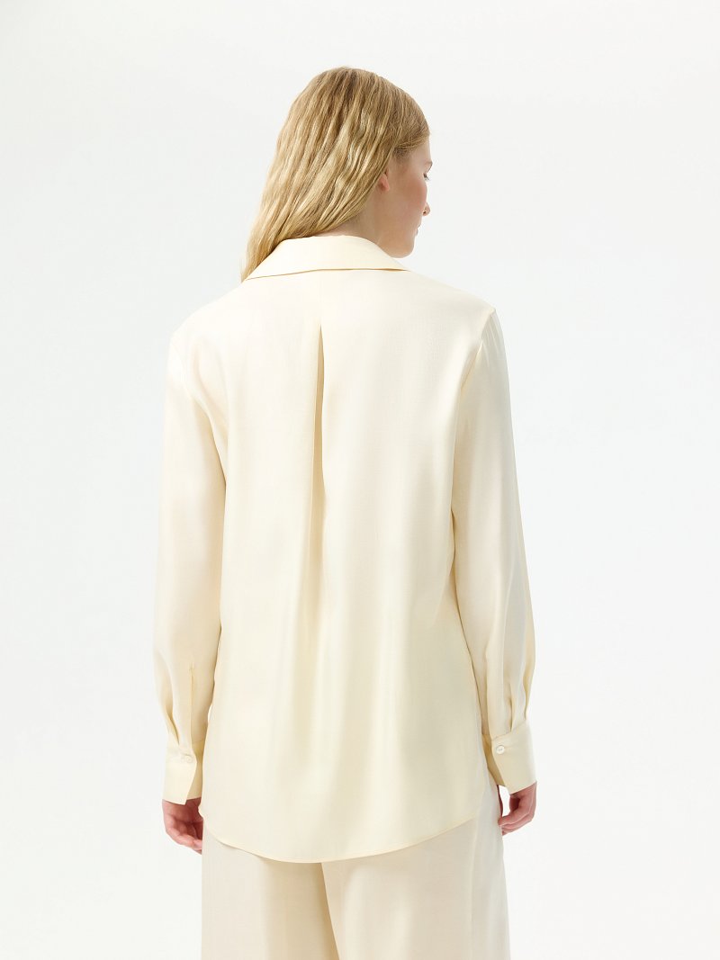 Атласная блуза оверсайз