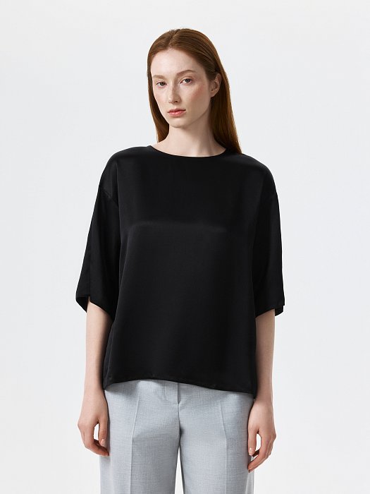 Атласная блуза оверсайз: фото №2