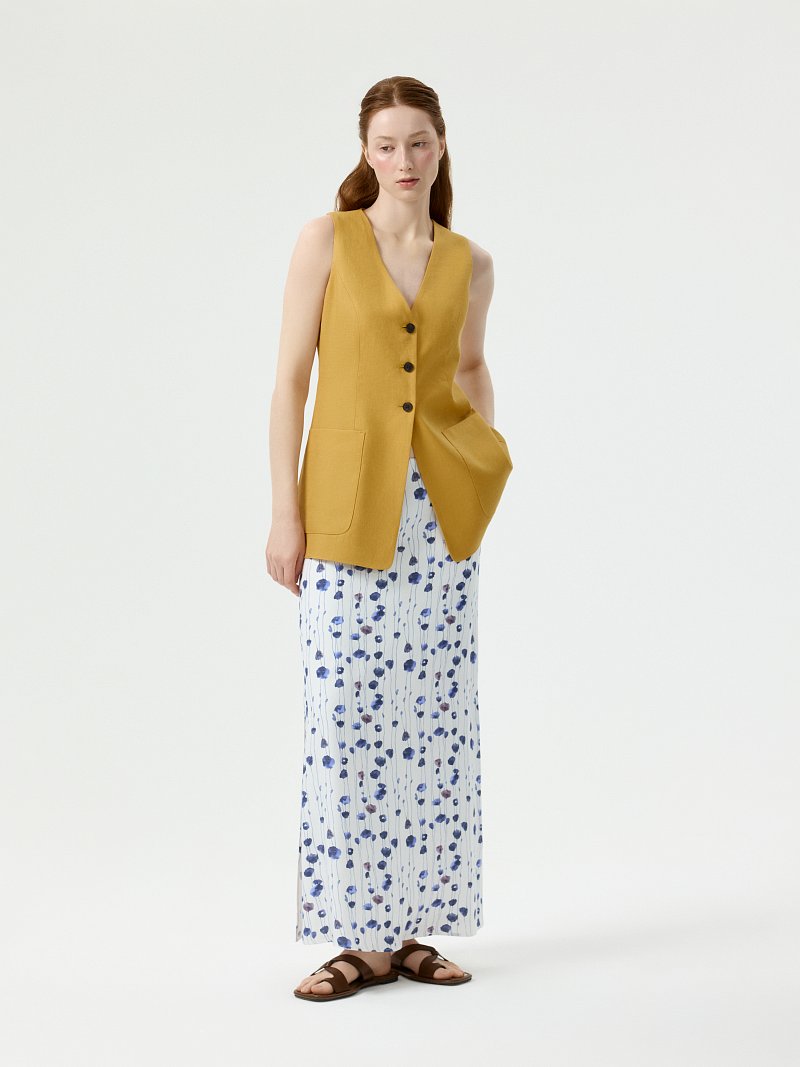 Юбка из вискозы с цветами