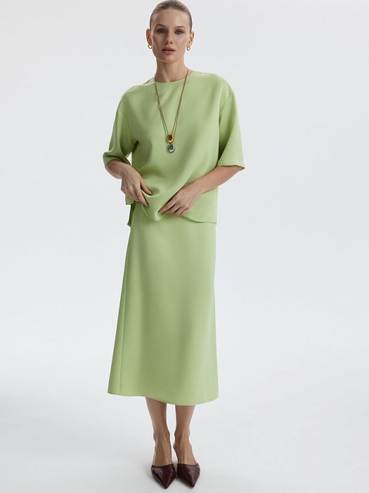 Юбка-миди из сатина: фото №2