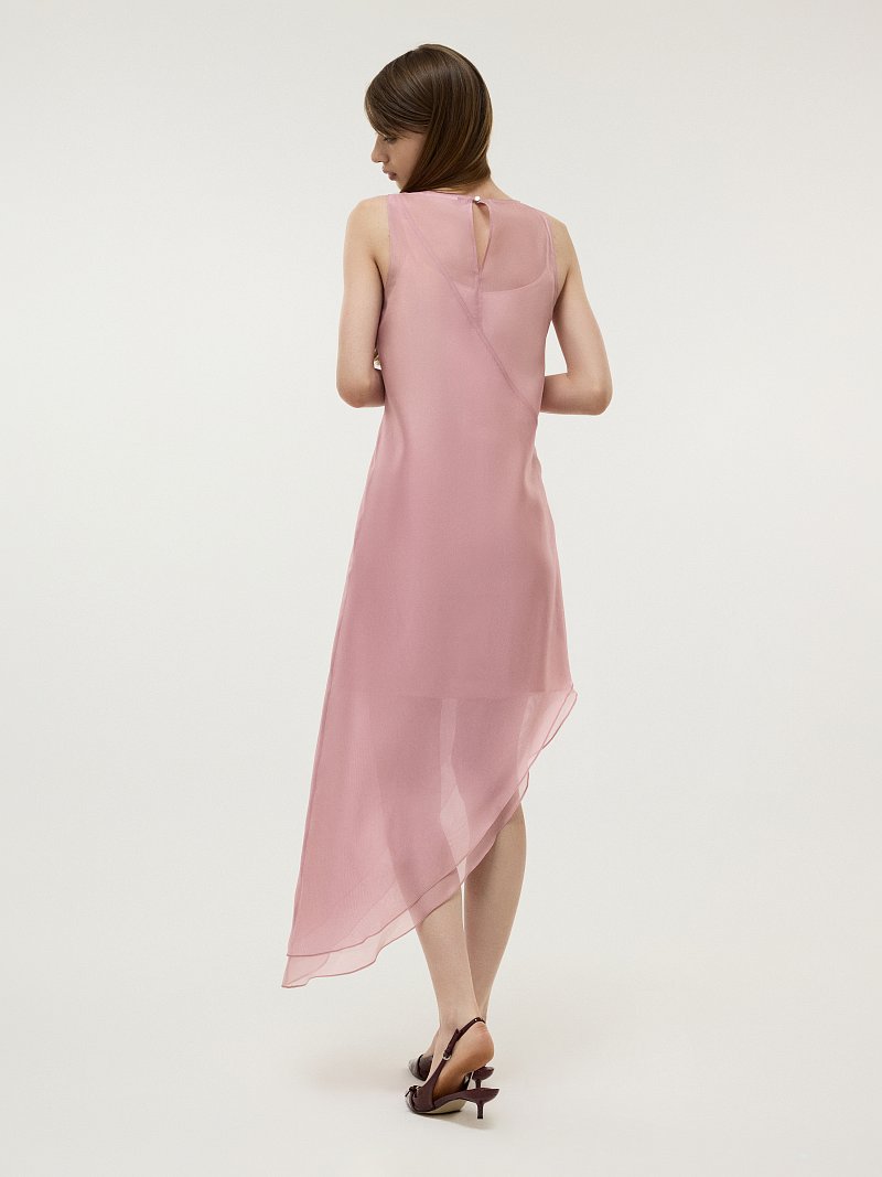 Асимметричное платье из органзы