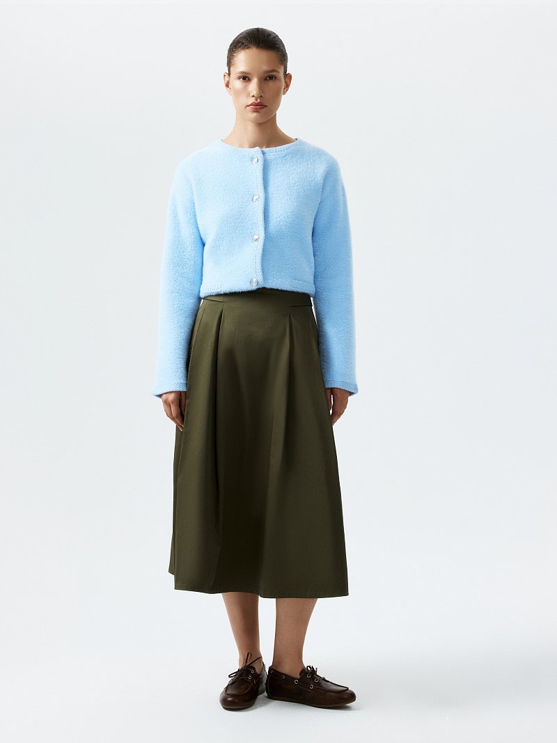 Юбка с акцентным поясом