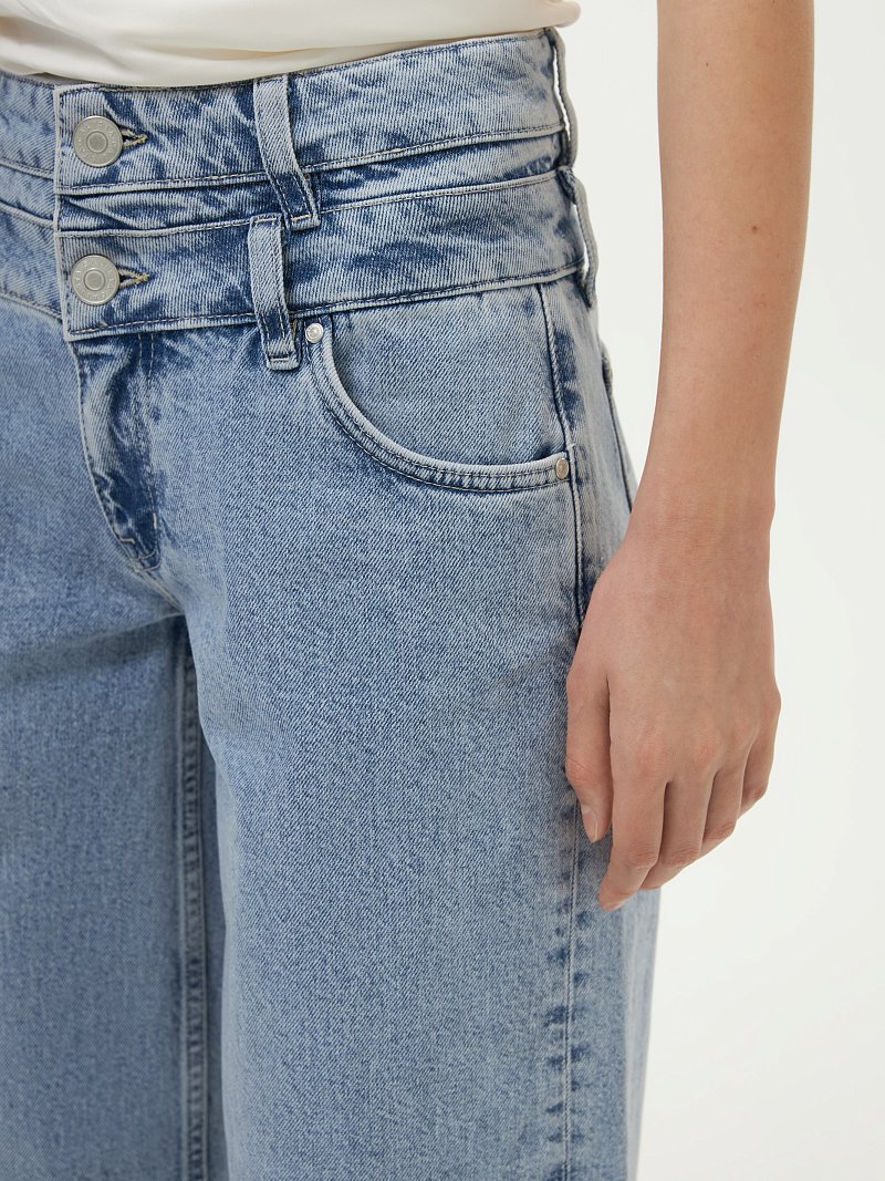 Джинсы с двойным поясом