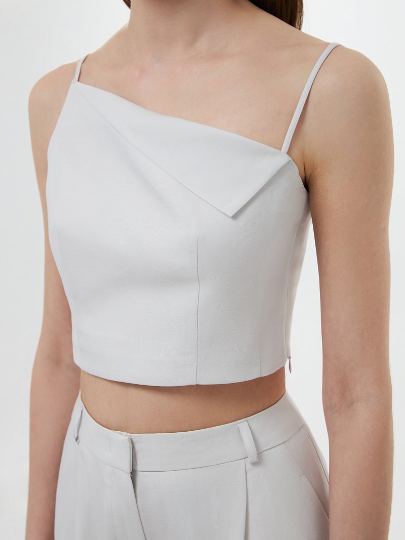 Кроп-топ из смесового льна