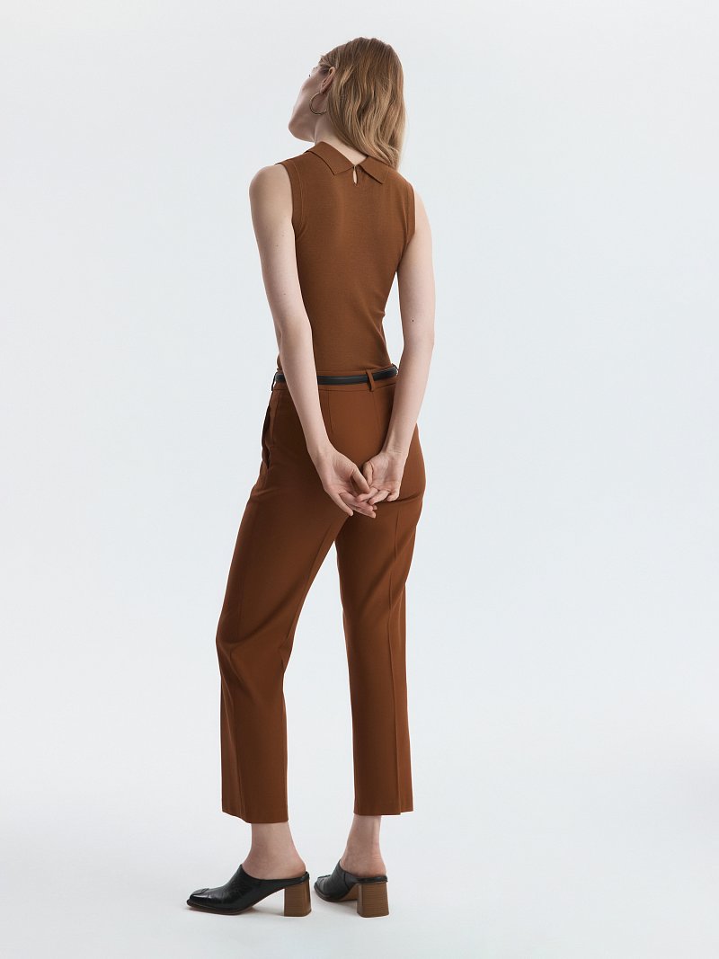 Укороченные брюки из вискозы