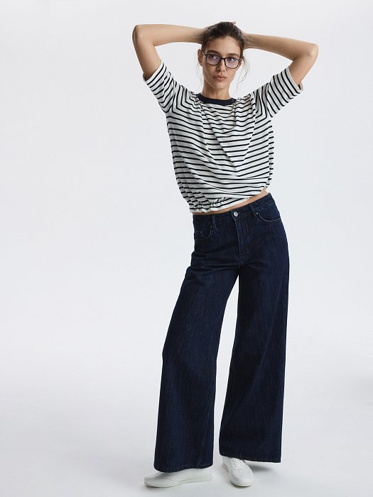 Джемпер из хлопка в полоску: фото №2