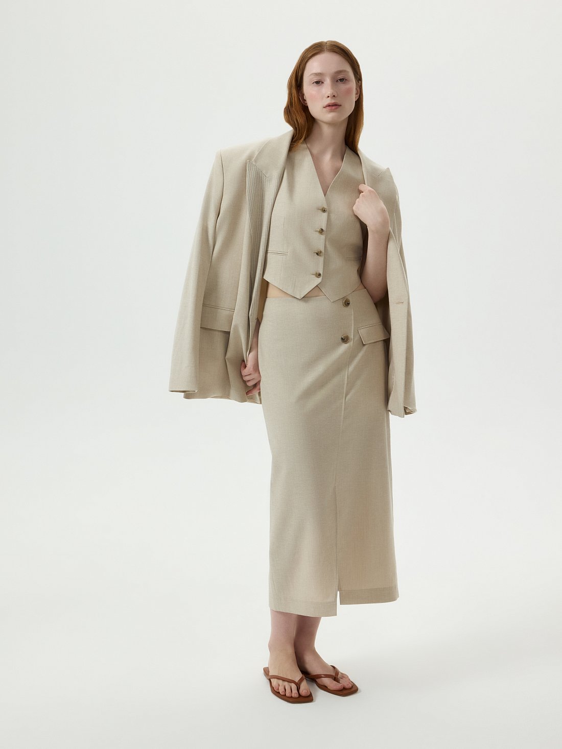 Юбка-миди с разрезом: фото №1