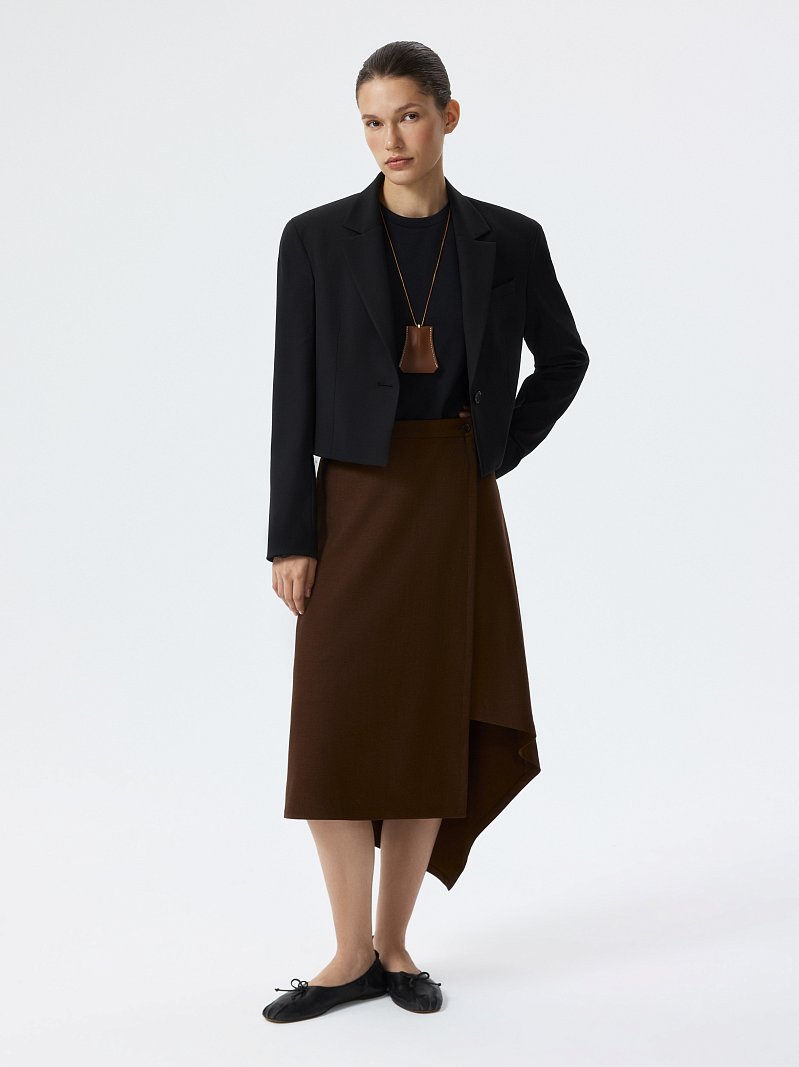 Асимметричная юбка на запах