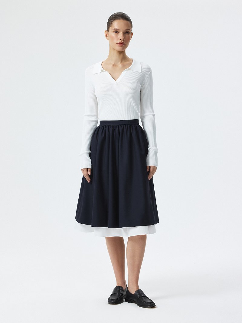 Расклешенная юбка с подъюбником