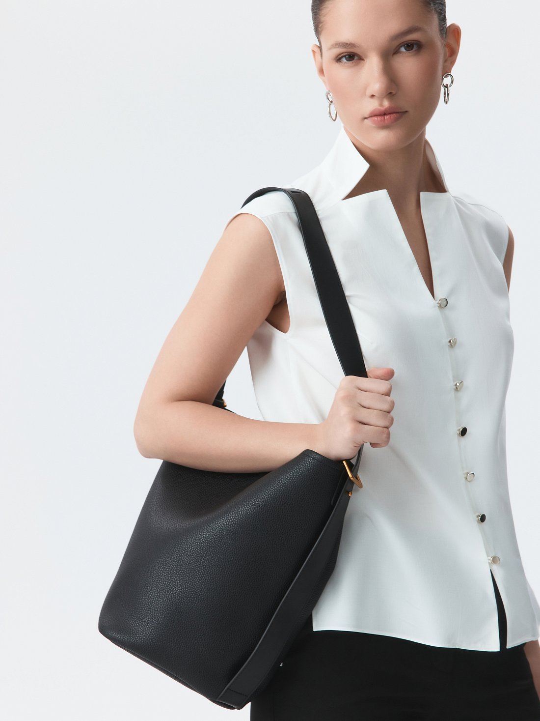 Хлопковая блуза без рукавов: фото №1