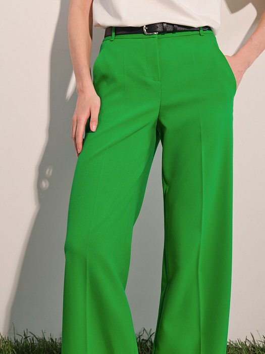Прямые брюки из костюмной ткани: фото №7
